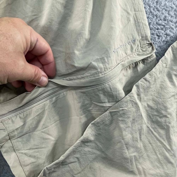 Columbia PFG Pants Mens Large Tan Convertible Outdoors Fishing Hiking Lined - Picture 9 of 14